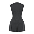 Timeless Crush Pleated Corset Mini Dress
