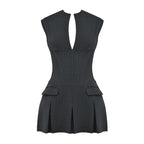 Timeless Crush Pleated Corset Mini Dress